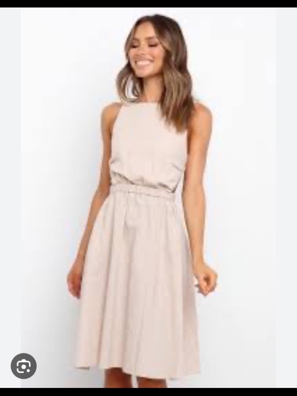 Petal & Pup Cream Open-Back Ruffle-Strap Sundress - Picture 3 of 6